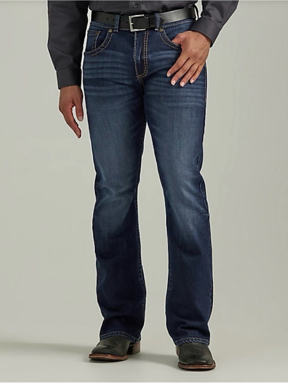 Rock 47 by Wrangle Men's  slim Bootcut Jeans - Blue  30x32